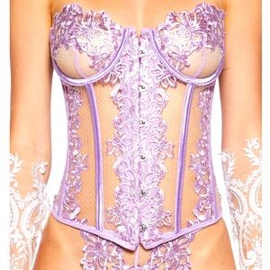 Sugar Thrillz Lavender Lace Corset